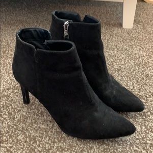 Black bootie heels